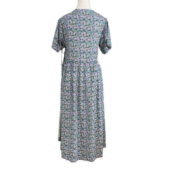 NWT FRANK AND OAK THE PRINTED LOOSE DRESS IN LILAC BLUE COLORS - XS - Picture 5 of 12